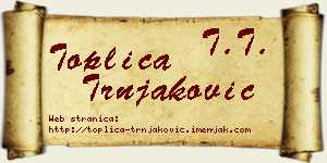 Toplica Trnjaković vizit kartica